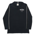 HARD ROCK CAFE Womens Black 1/4 Zip XL Sweatshirt Classic Logo Zip Neck
