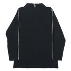 HARD ROCK CAFE Womens Black 1/4 Zip XL Sweatshirt Classic Logo Zip Neck