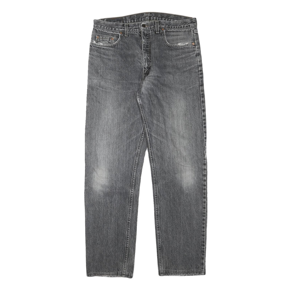 LEVI'S Mens Jeans Black Regular Straight Denim Medium W34 L32 Classic Cotton