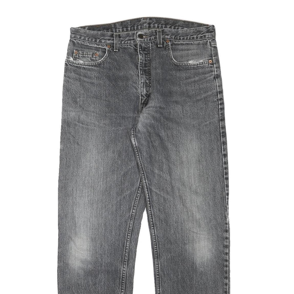 LEVI'S Mens Jeans Black Regular Straight Denim Medium W34 L32 Classic Cotton
