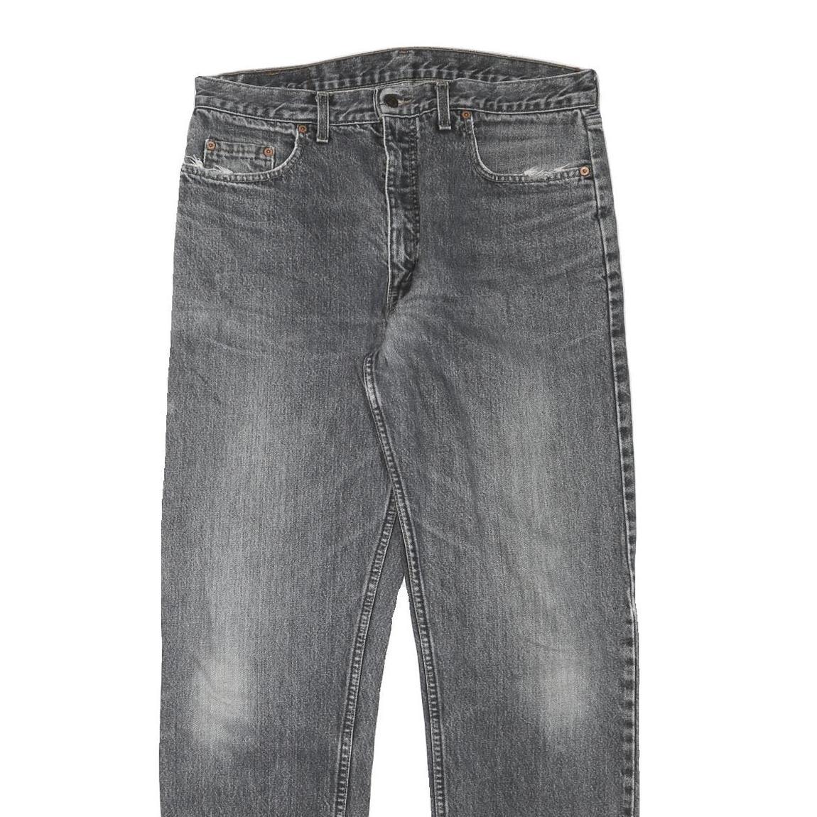 LEVI'S Mens Jeans Black Regular Straight Denim Medium W34 L32 Classic Cotton