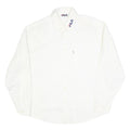 FILA Mens White Cotton Blend Shirt L Button Down Collar Long Sleeve Classic