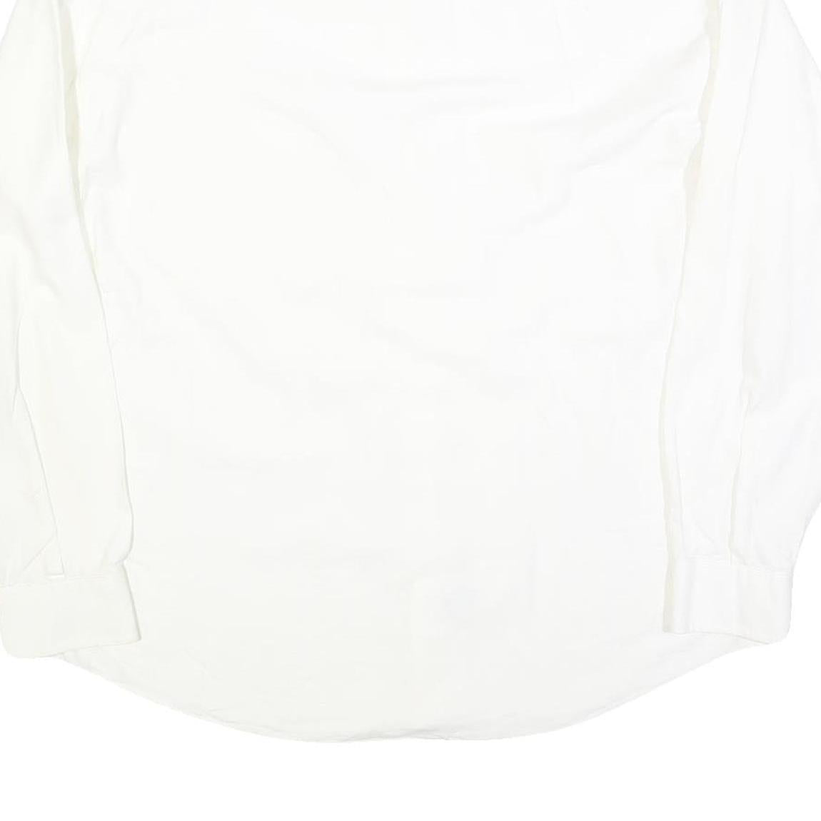 FILA Mens White Cotton Blend Shirt L Button Down Collar Long Sleeve Classic