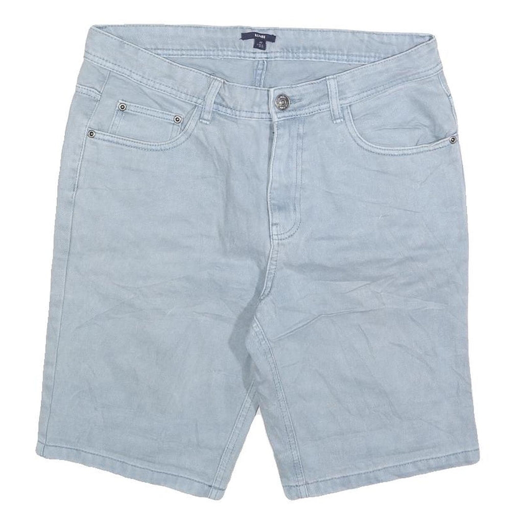 KIARI Womens Shorts Blue Denim M W32 Cotton Blend Casual Lightweight