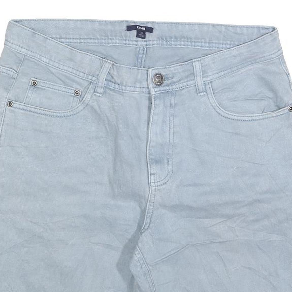 KIARI Womens Shorts Blue Denim M W32 Cotton Blend Casual Lightweight