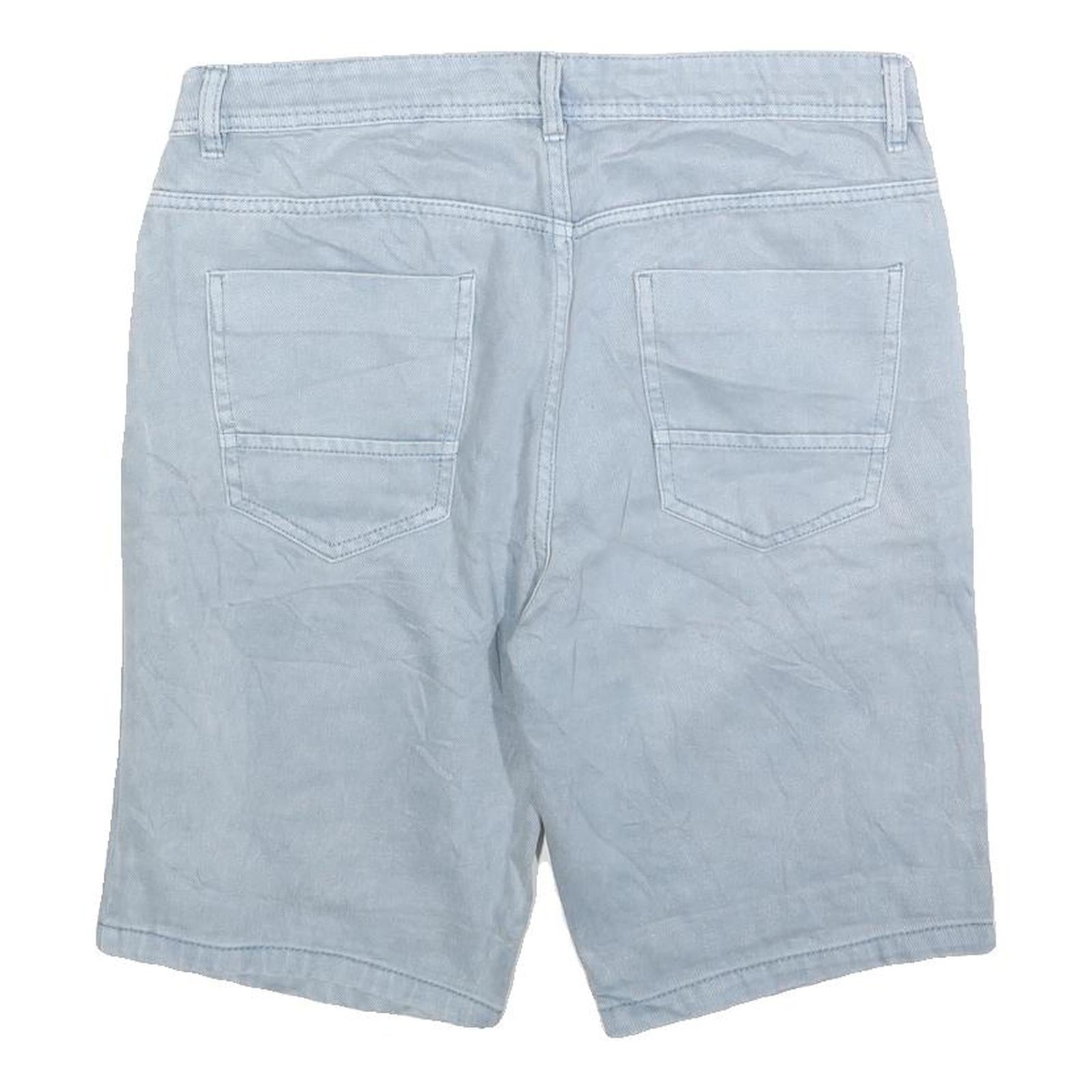 KIARI Womens Shorts Blue Denim M W32 Cotton Blend Casual Lightweight