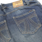SEVEN 7 Womens Denim Blue Casual Shorts L W34 Stylish Pocket Detail Comfortable