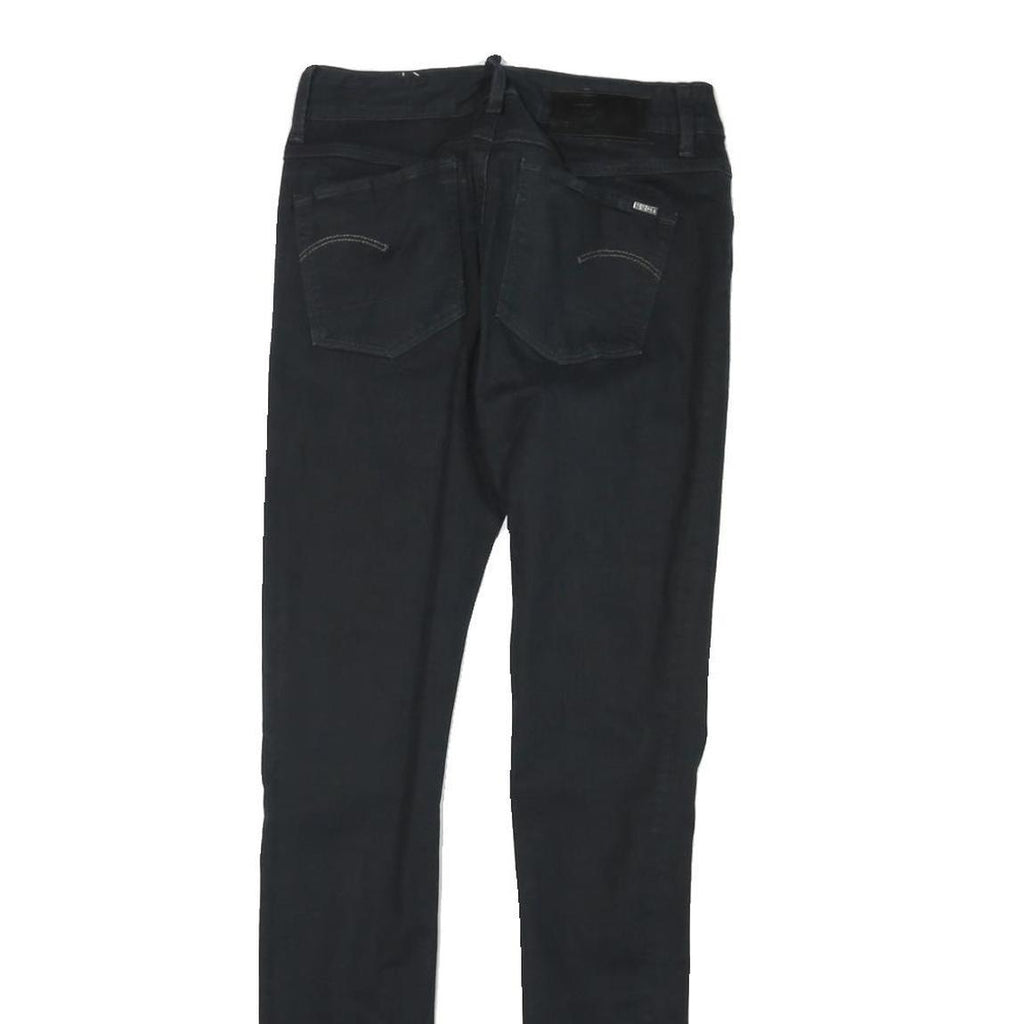 G-STAR Womens Black Slim Skinny Denim Light W25 L23 Zip Cotton Blend Jeans