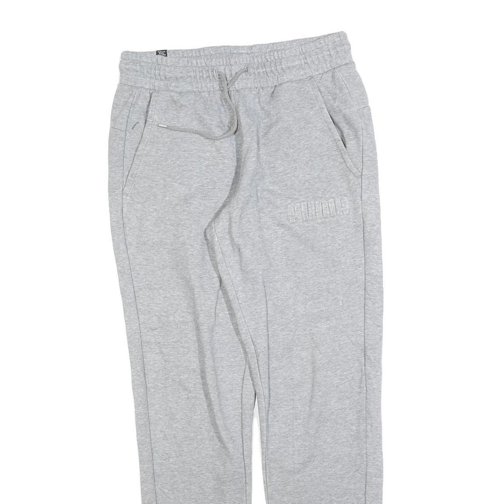 PUMA Mens Joggers Grey S W26 L30 Cotton Blend Regular Tapered Comfortable Casual
