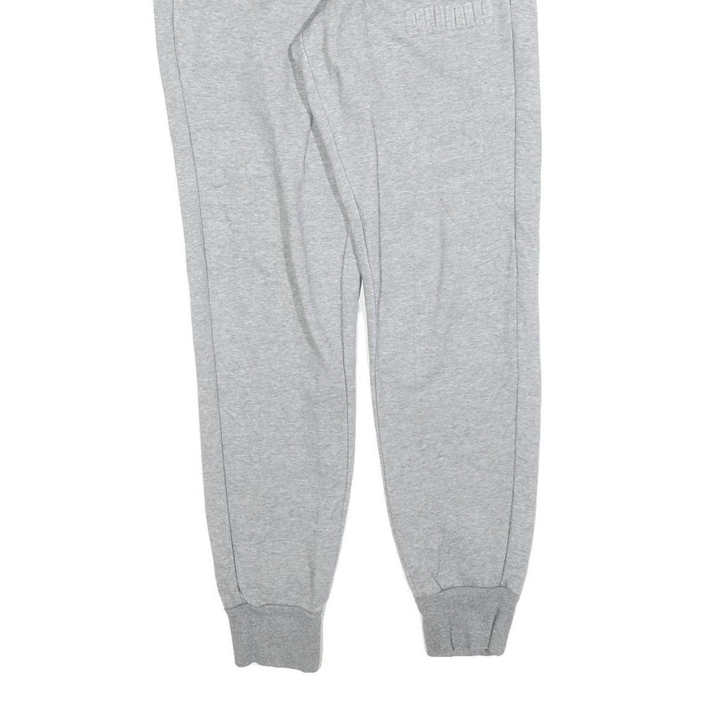 PUMA Mens Joggers Grey S W26 L30 Cotton Blend Regular Tapered Comfortable Casual