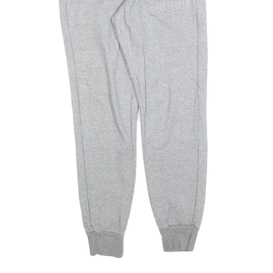 PUMA Mens Joggers Grey S W26 L30 Cotton Blend Regular Tapered Comfortable Casual