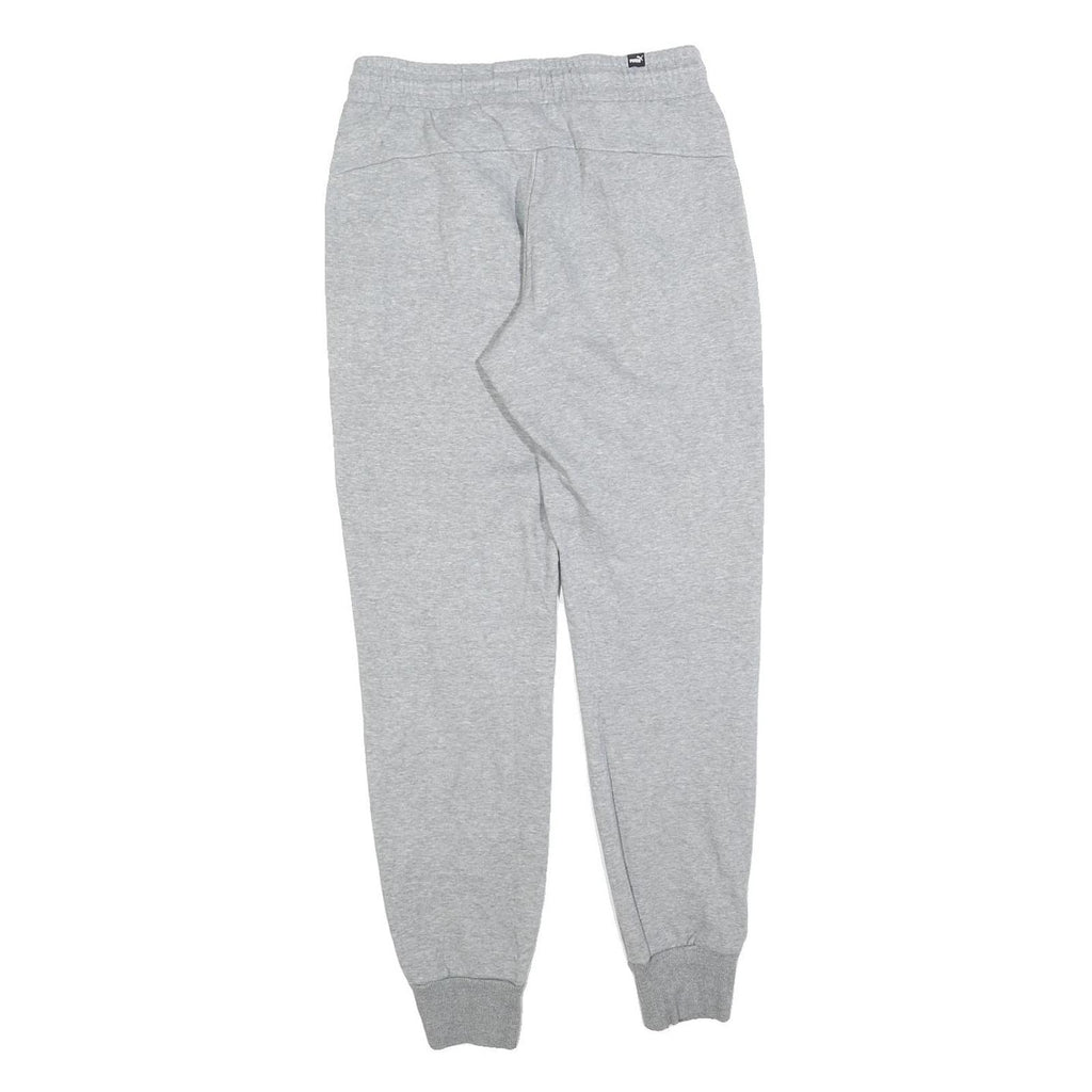 PUMA Mens Joggers Grey S W26 L30 Cotton Blend Regular Tapered Comfortable Casual