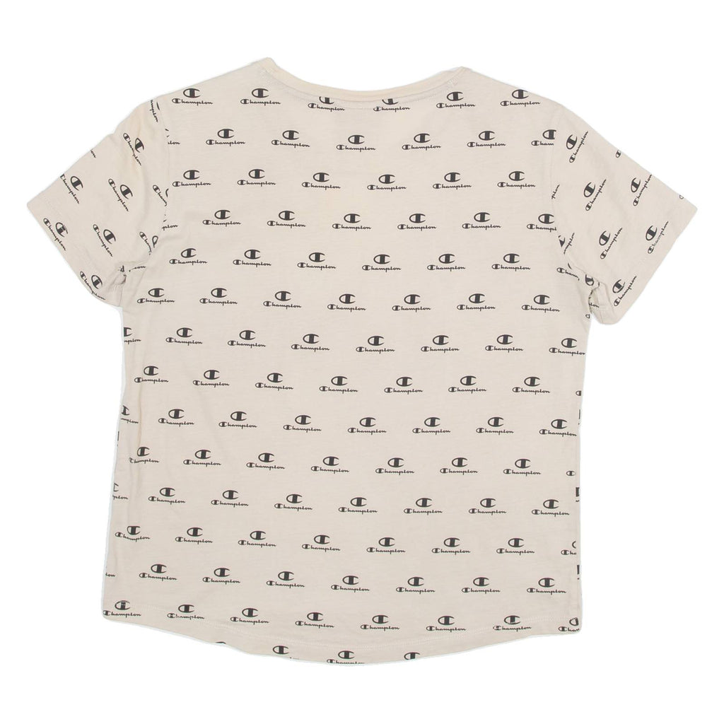 CHAMPION Cropped Womens T-Shirt Beige L