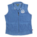 WOOLRICH Womens Blue Sleeveless Fleece Jacket L Polyester Zip Casual Outdoor