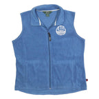 WOOLRICH Womens Blue Sleeveless Fleece Jacket L Polyester Zip Casual Outdoor