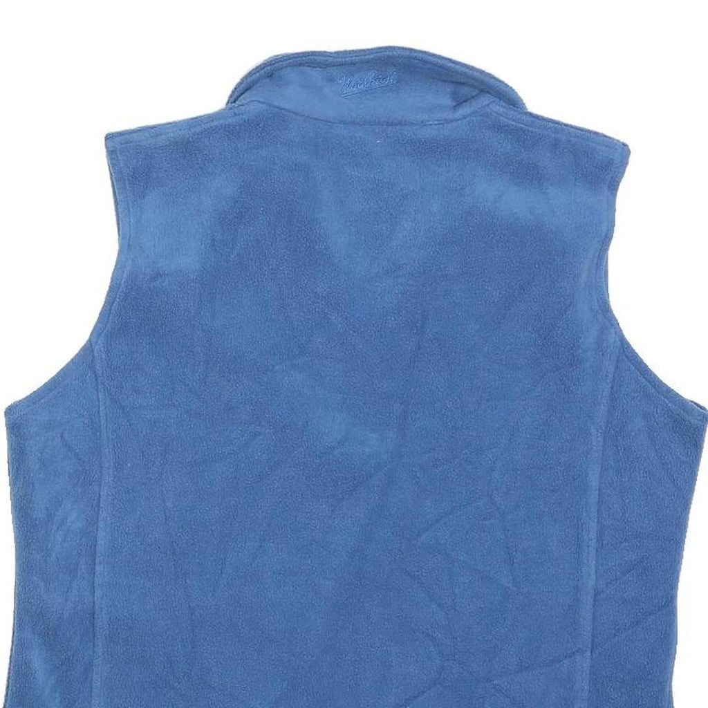 WOOLRICH Womens Blue Sleeveless Fleece Jacket L Polyester Zip Casual Outdoor