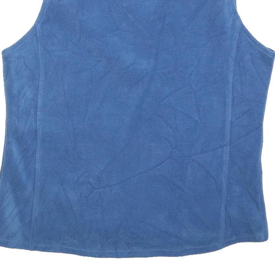WOOLRICH Womens Blue Sleeveless Fleece Jacket L Polyester Zip Casual Outdoor