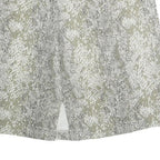 Womens Grey & Beige Snake Print Mini Cotton Blend Skirt Size S Stylish Summer