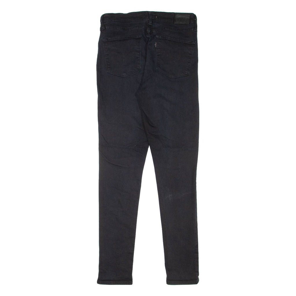 LEVI'S 721 HIgh Rise BIG E Womens Jeans Black Slim Skinny W27 L30