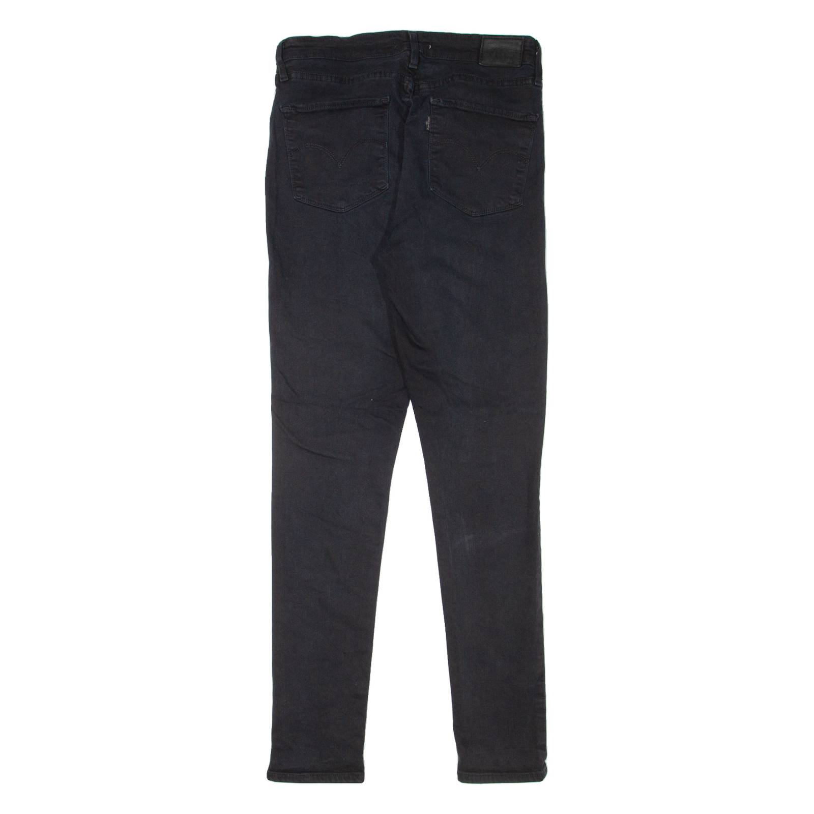 LEVI'S 721 HIgh Rise BIG E Womens Jeans Black Slim Skinny W27 L30