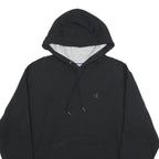 CHAMPION Mens Black Hoodie M Cotton Blend Pullover Casual Sportswear