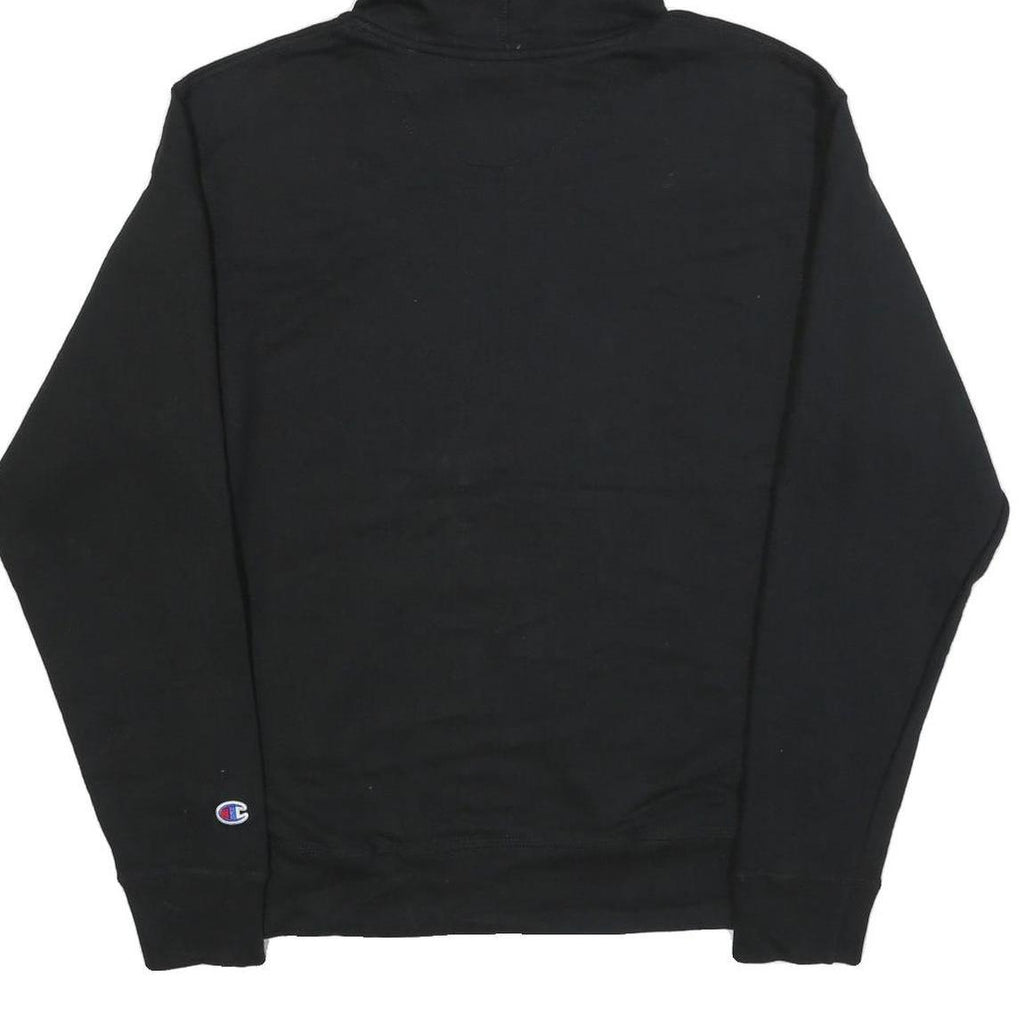 CHAMPION Mens Black Hoodie M Cotton Blend Pullover Casual Sportswear