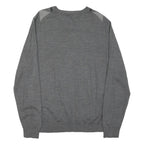 APT.9 Mens Grey Maroon Argyle Pattern V-Neck Wool Blend Jumper L Classic