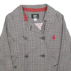 NEIGHBORHOOD Womens Grey Button Double Breasted Cotton Blend Jacket UK 14
