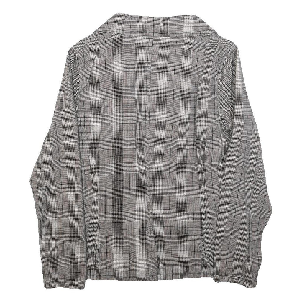NEIGHBORHOOD Womens Grey Button Double Breasted Cotton Blend Jacket UK 14