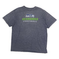 NFL Mens Blue Seahawks Football Graphic T-Shirt XL Short Sleeve Crew Neck