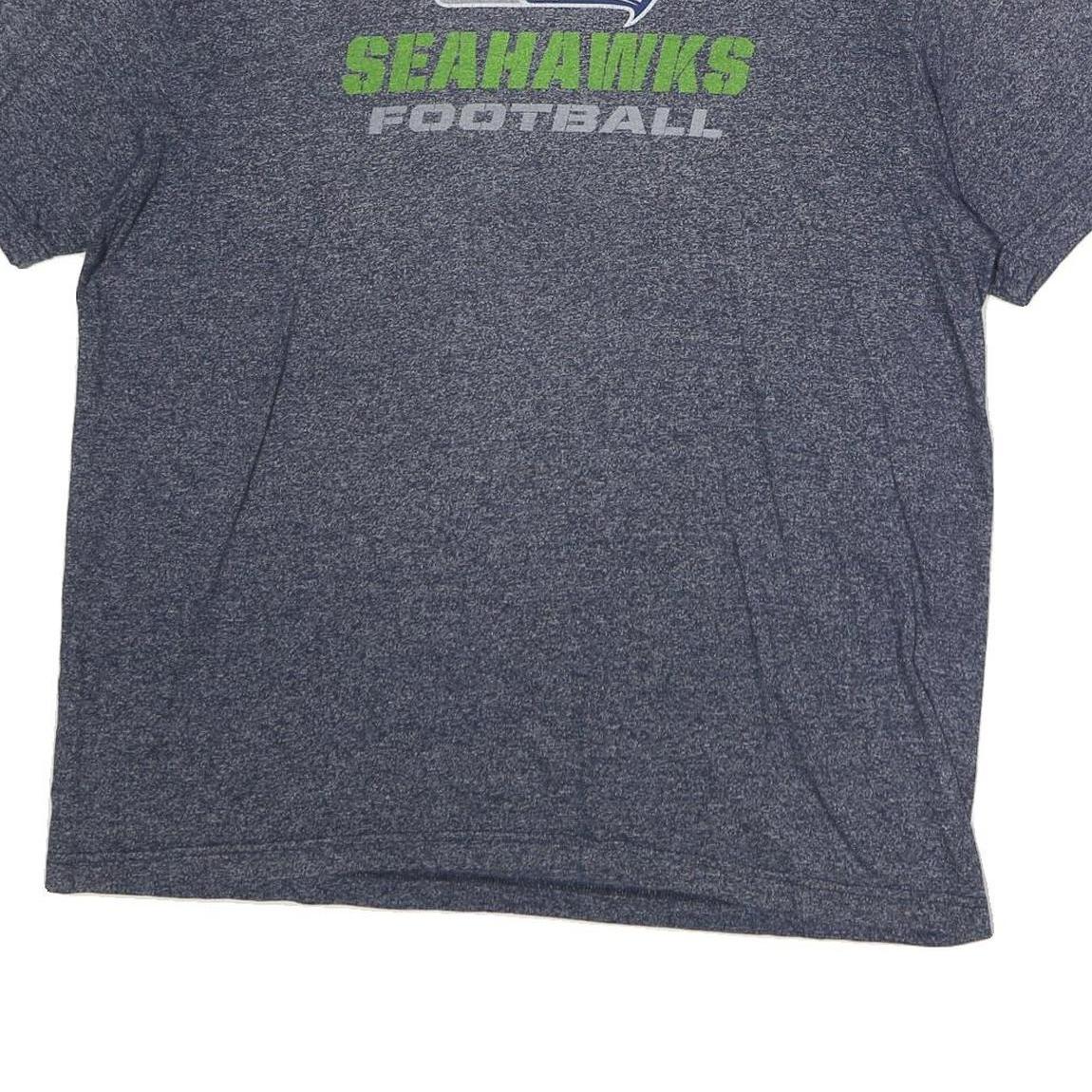 NFL Mens Blue Seahawks Football Graphic T-Shirt XL Short Sleeve Crew Neck