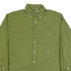 TOMMY HILFIGER Mens Plain Shirt Green Long Sleeve M