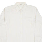 ELCH Mens Shirt Beige Striped Long Sleeve L