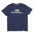 RUSSELL ATHLETIC Mens Navy Blue L Cotton Blend Short Sleeve Crew Neck Volleyball