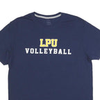 RUSSELL ATHLETIC Mens Navy Blue L Cotton Blend Short Sleeve Crew Neck Volleyball