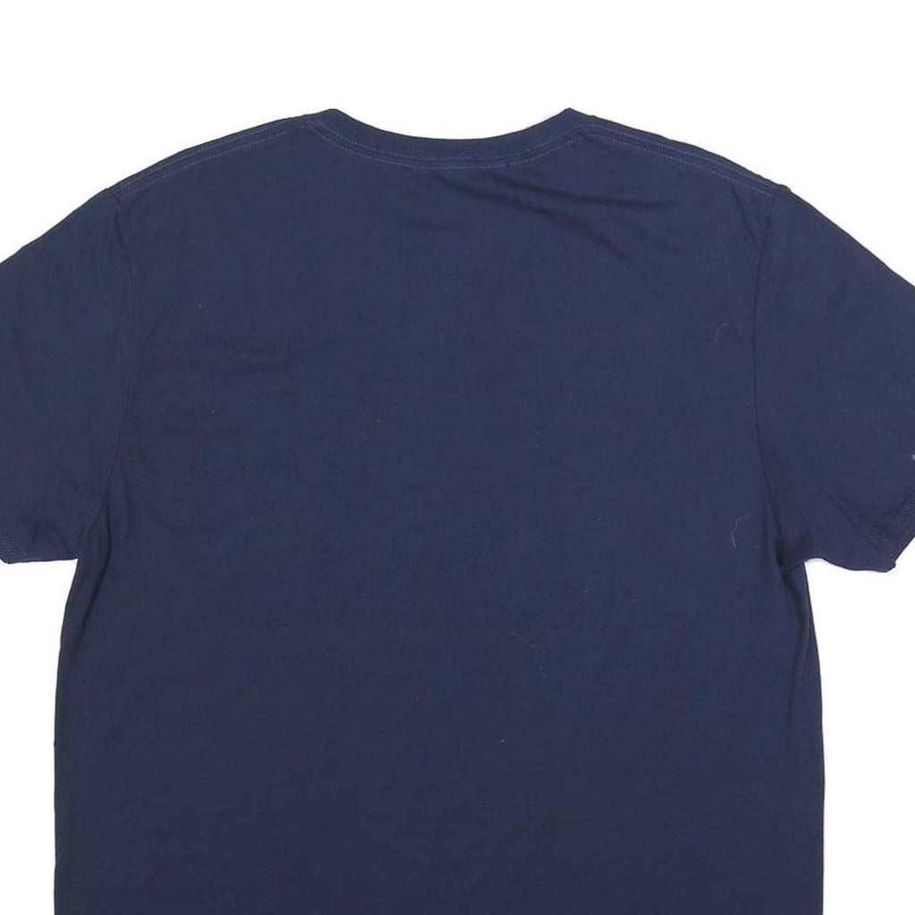 RUSSELL ATHLETIC Mens Navy Blue L Cotton Blend Short Sleeve Crew Neck Volleyball