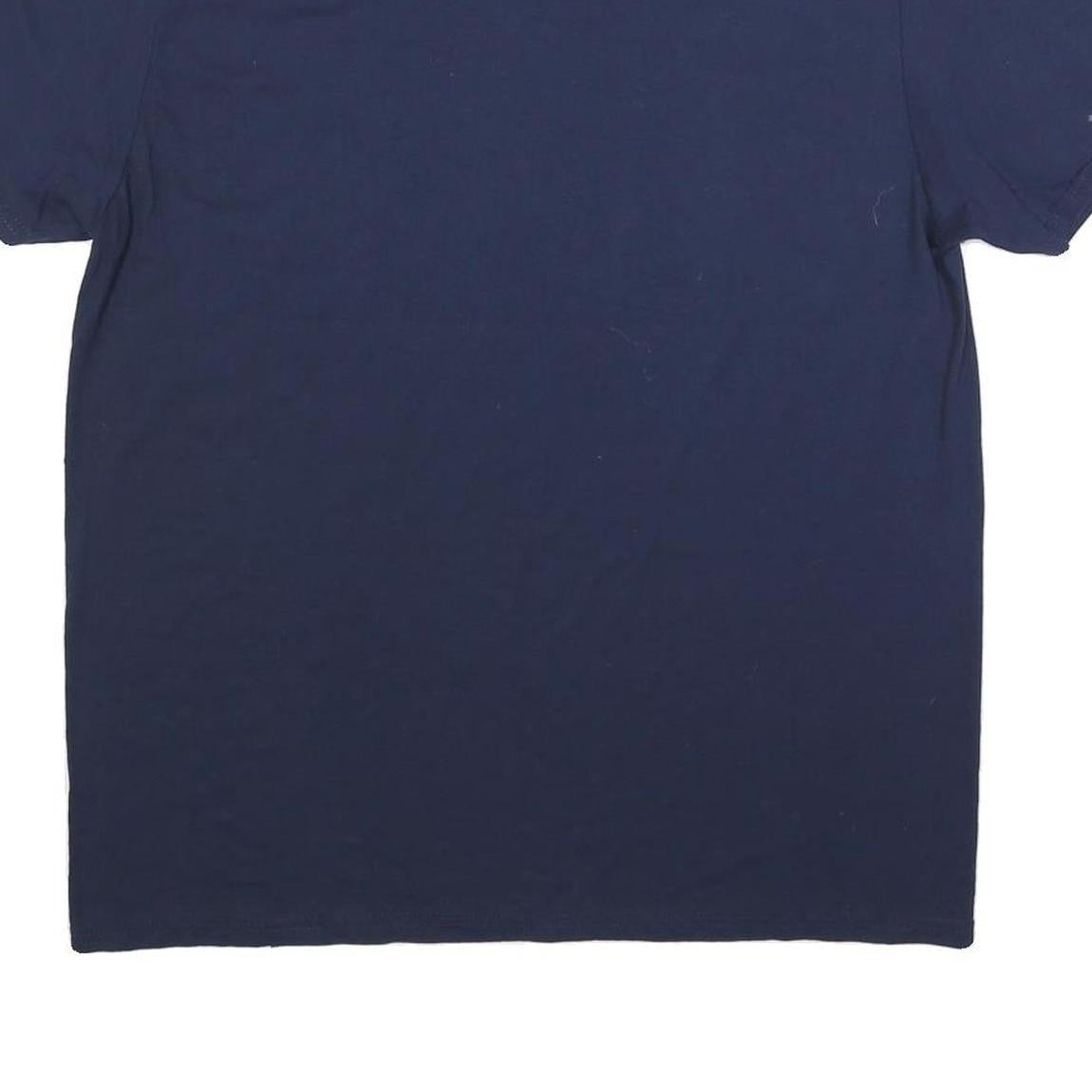 RUSSELL ATHLETIC Mens Navy Blue L Cotton Blend Short Sleeve Crew Neck Volleyball