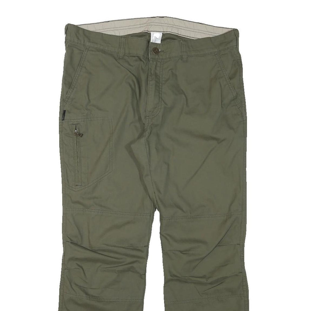 OXYLANE Mens Regular Fit Olive Green Cotton Blend Trousers W36 L30 Outdoor