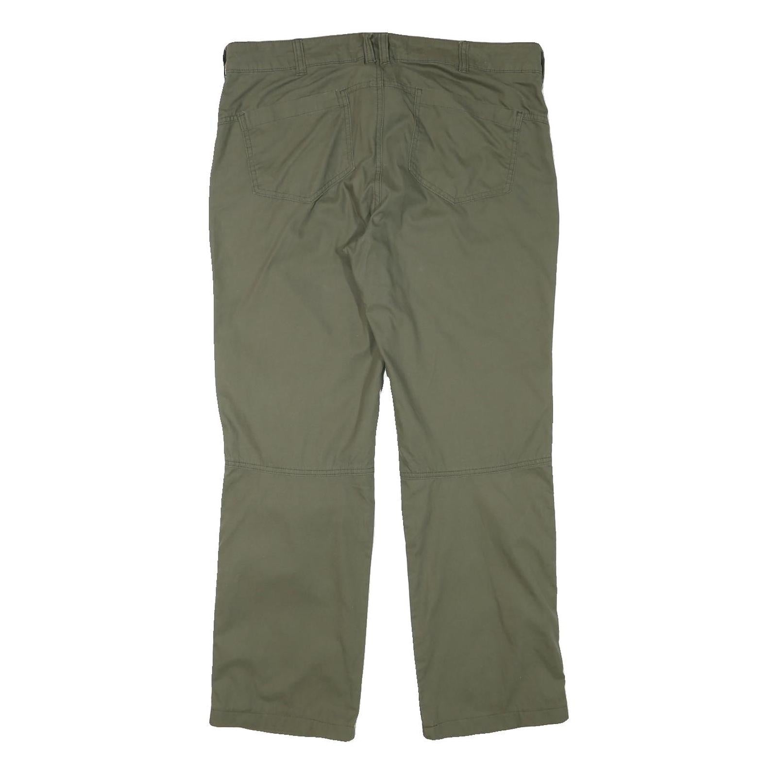 OXYLANE Mens Regular Fit Olive Green Cotton Blend Trousers W36 L30 Outdoor