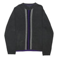 TOMMY HILFIGER Mens Grey Patterned Pullover Jumper Crew Neck Cotton Blend XL