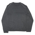 TOMMY HILFIGER Mens Grey Patterned Pullover Jumper Crew Neck Cotton Blend XL