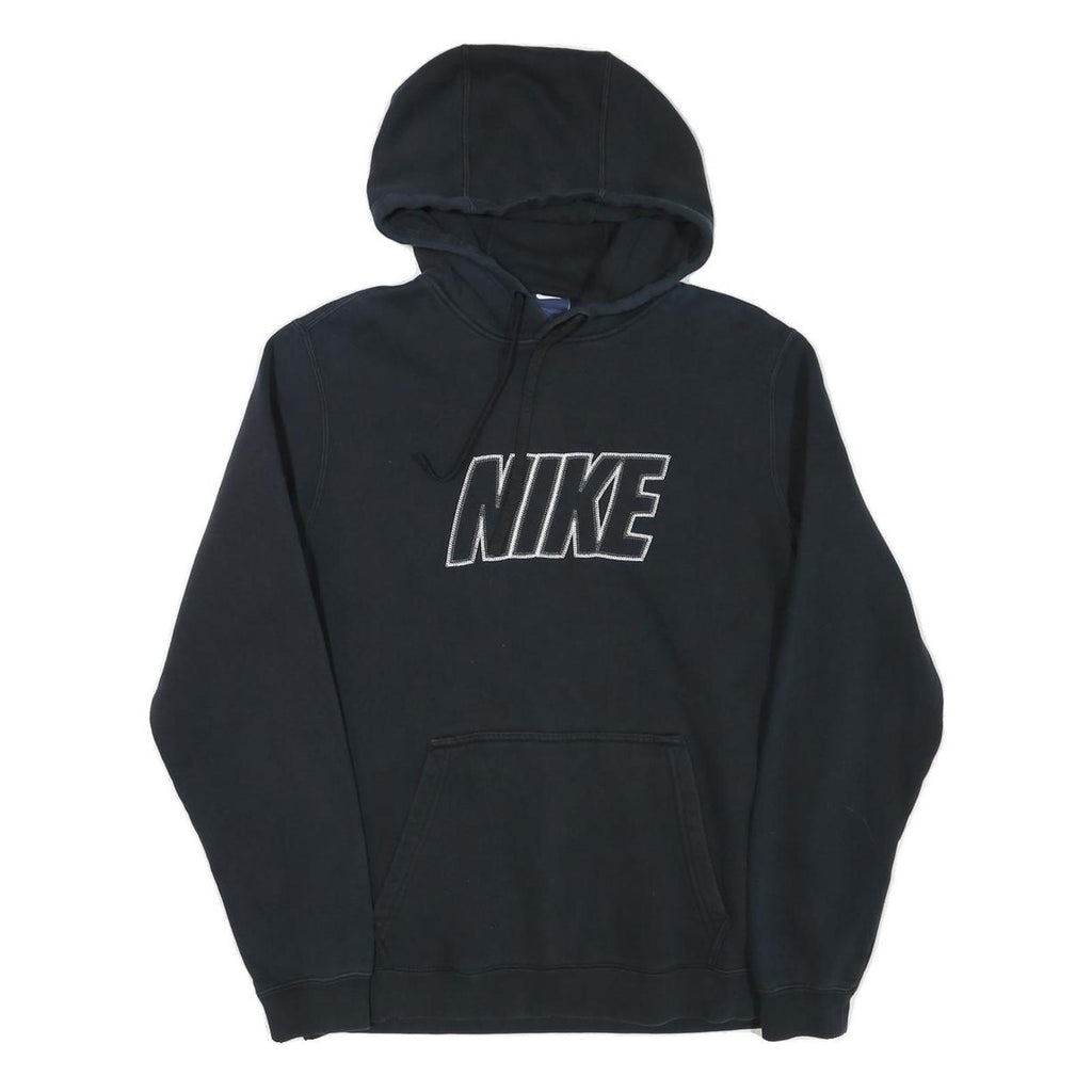 NIKE Mens Black Hoodie M Cotton Blend Pullover Casual Sportswear