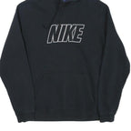 NIKE Mens Black Hoodie M Cotton Blend Pullover Casual Sportswear