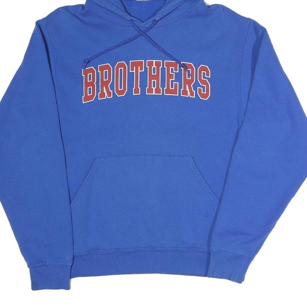 JERZEES Mens Blue Brothers Pullover Hoodie S Cotton Blend Casual Top