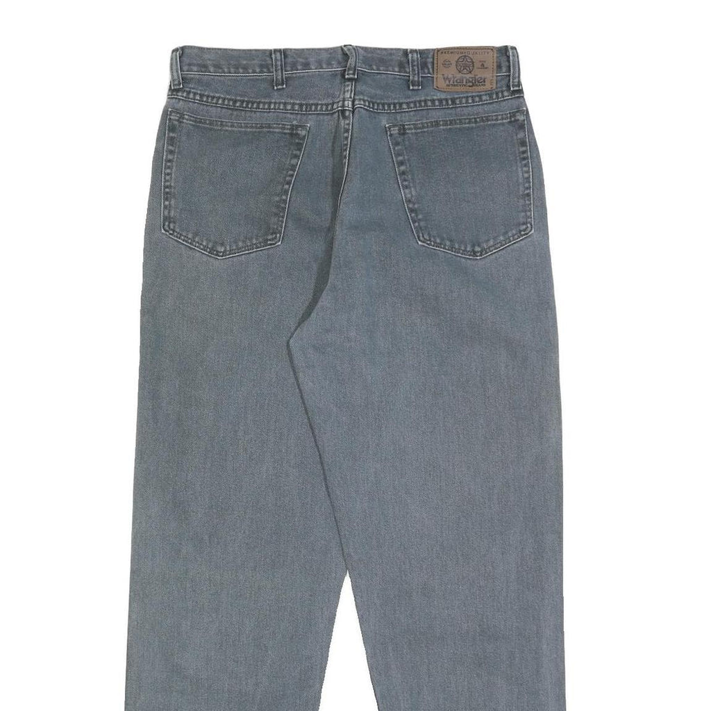 WRANGLER Womens Jeans Blue Relaxed Straight Denim Medium W34 L32 Classic Zip