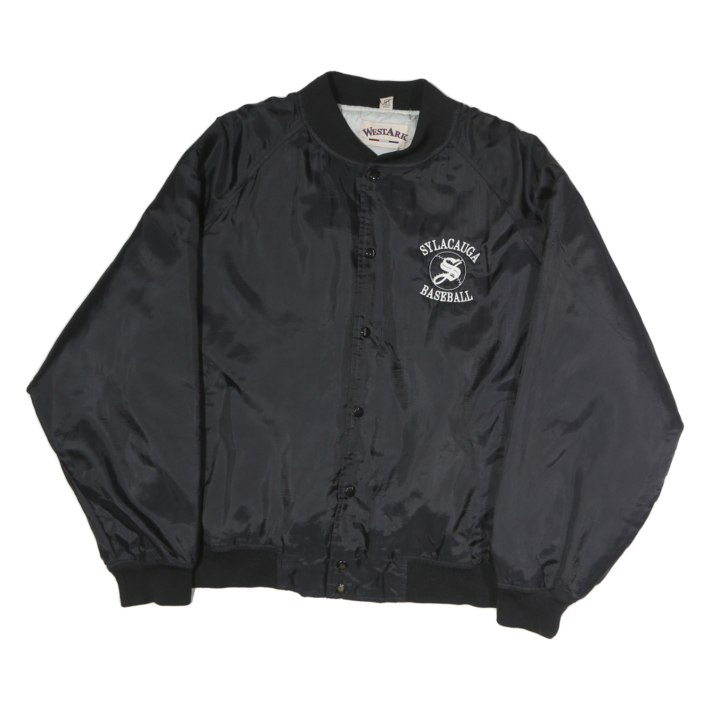WESTARK Mens Black Sylacauga Baseball Button Jacket 2XL Polyester Blend Plain