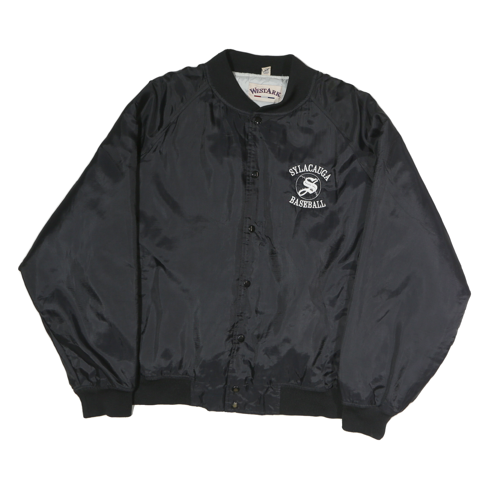 WESTARK Mens Black Sylacauga Baseball Button Jacket 2XL Polyester Blend Plain