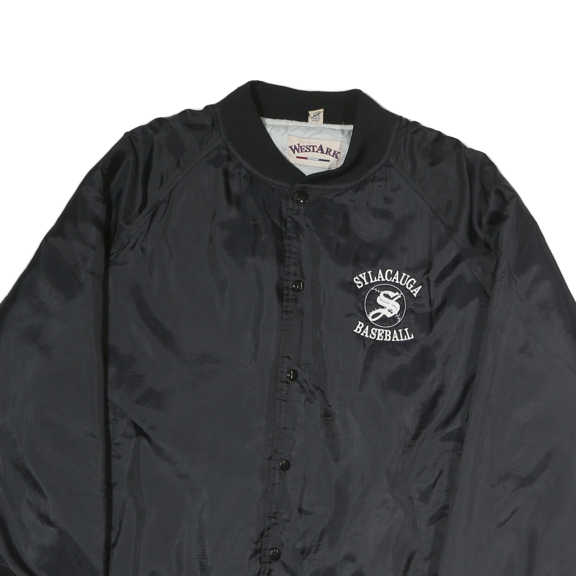 WESTARK Mens Black Sylacauga Baseball Button Jacket 2XL Polyester Blend Plain
