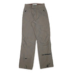 CLOCKHOUSE Mens Polyester Blend Beige Relaxed Straight Trousers W26 L31 Casual