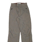CLOCKHOUSE Mens Polyester Blend Beige Relaxed Straight Trousers W26 L31 Casual